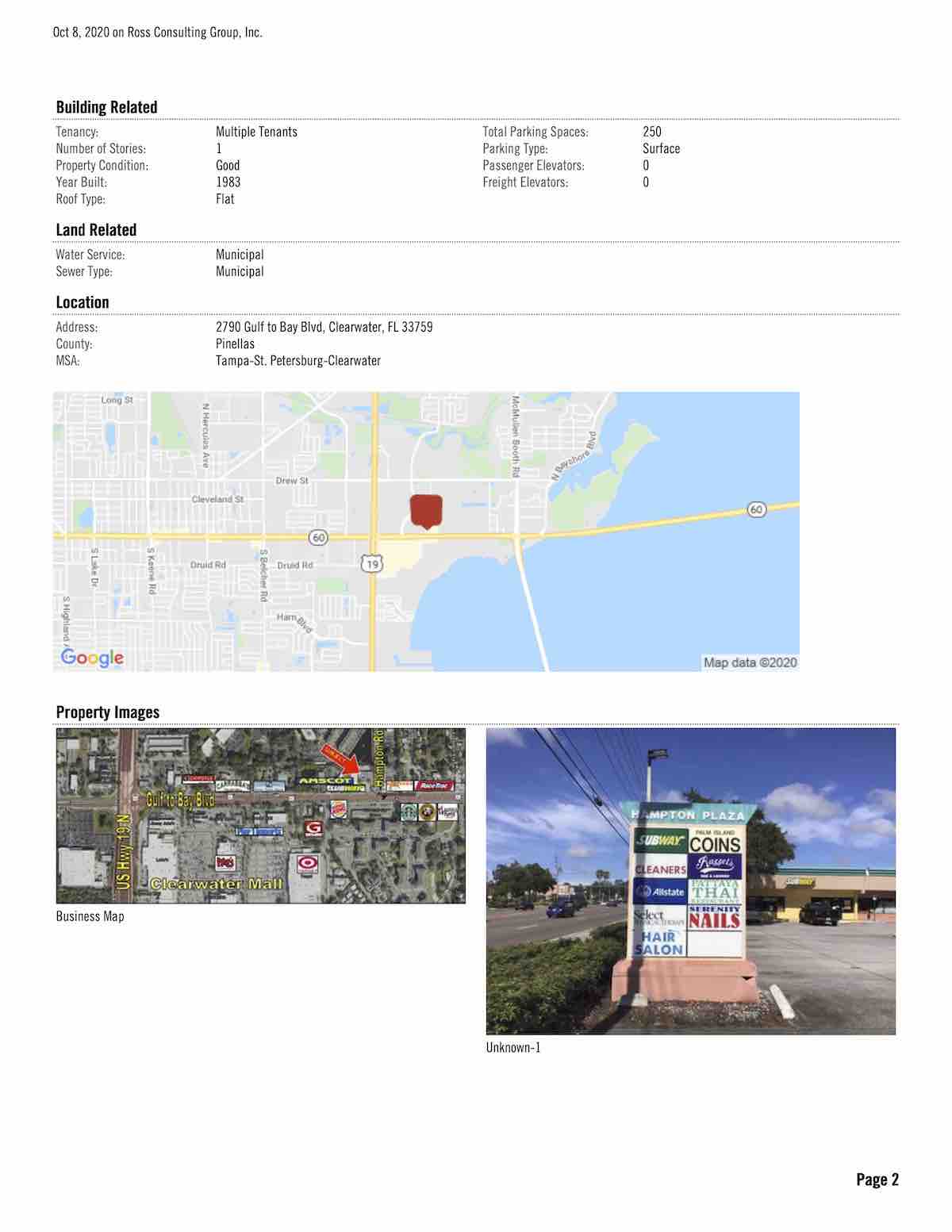 Tampa Commercial Real Estate - FOR LEASE - Hampton Plaza - 2790 Gulf to Bay Blvd, Clearwater, FL 33759 P2
