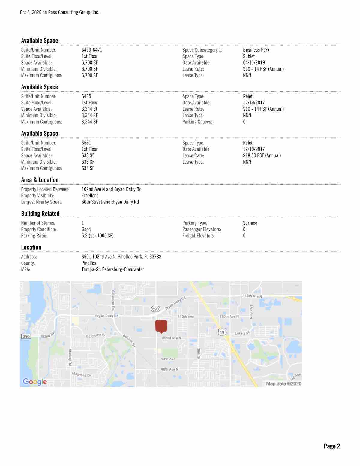 Tampa Commercial Real Estate - FOR LEASE - Pinellas Place Shopping Center - 6501 102nd Ave N, Pinellas Park, FL 33782 P2