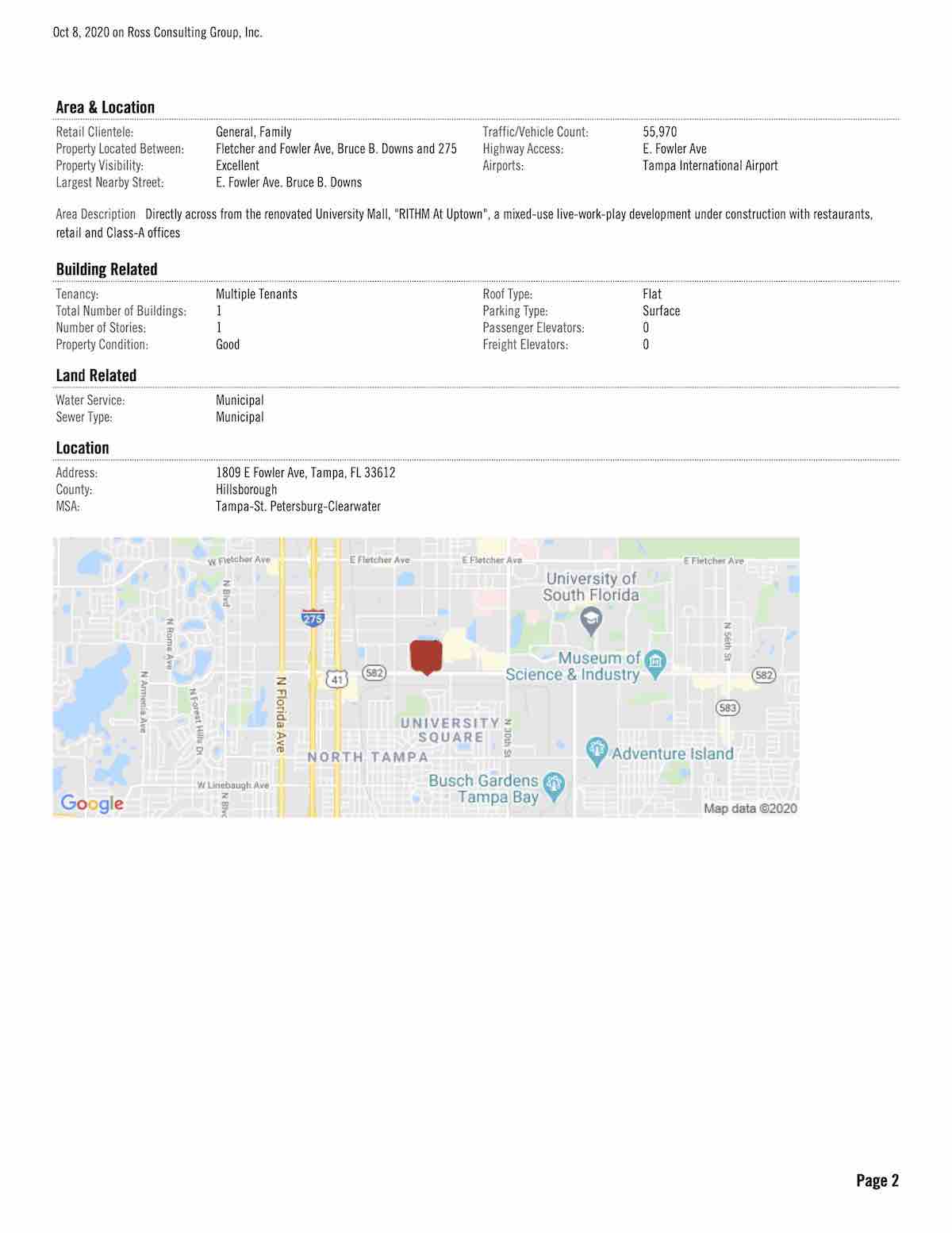 Tampa Commercial Real Estate - FOR LEASE - University Commercial Center - 1809 E Fowler Ave, Tampa, FL 33612 P2