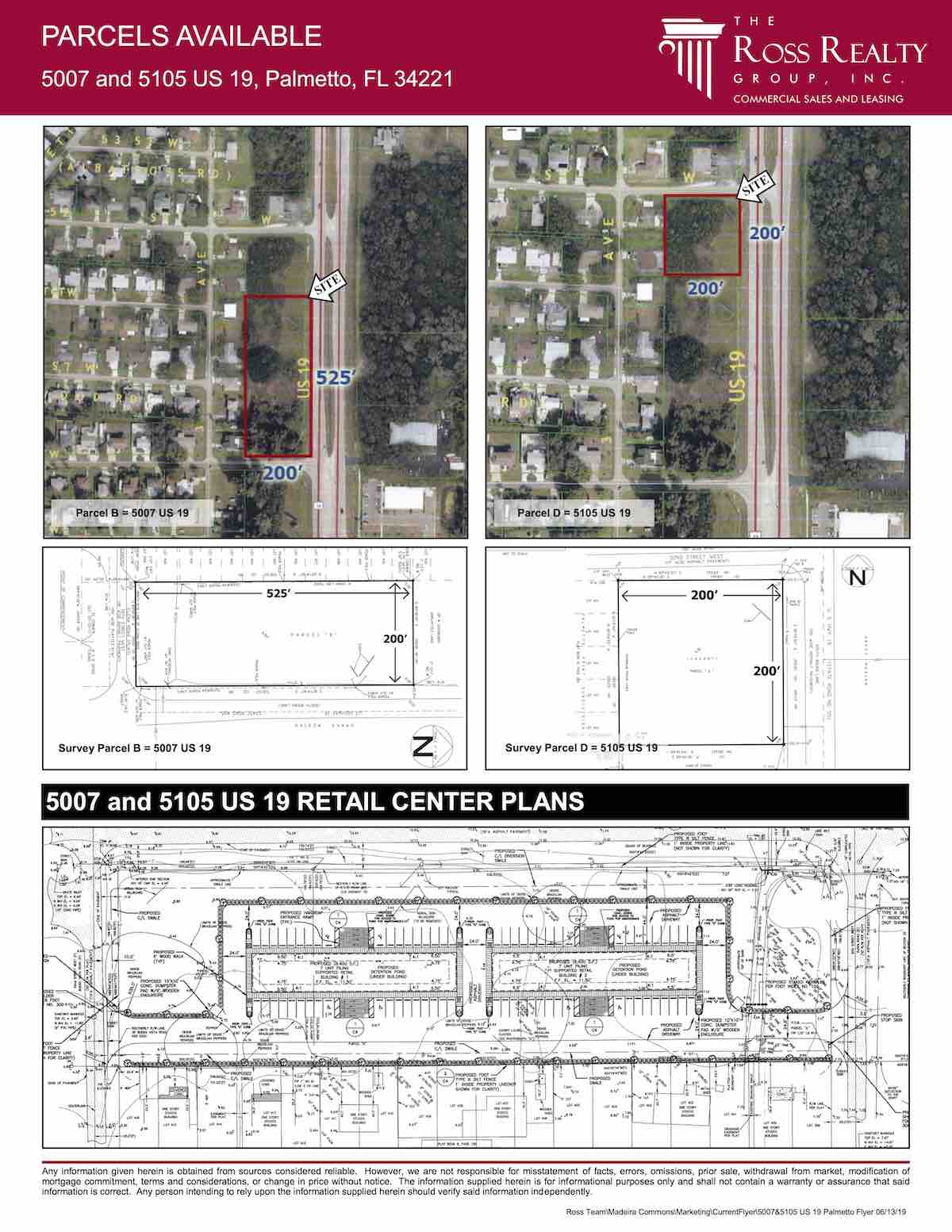 Tampa Commercial Real Estate - FOR SALE - Retail Center Site - Parcels Available - 5007 and 5105 US 19, Palmetto, FL 34221 P2
