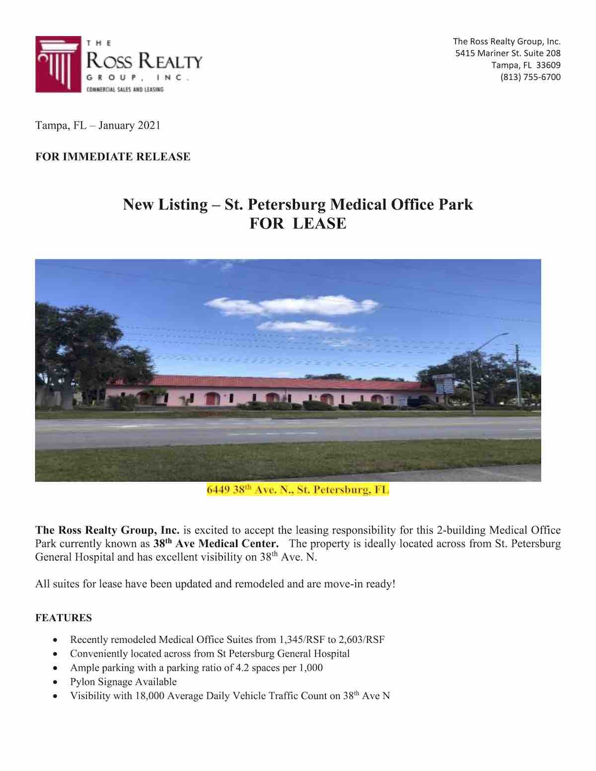 RRG-NewListingPR-38th Medical - 6449 38th Ave. N., St. Petersburg, FL 1-21 P1
