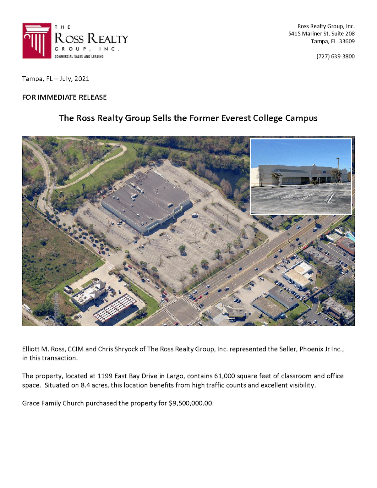 SOLD - Ross Realty Sells Everest College Campus