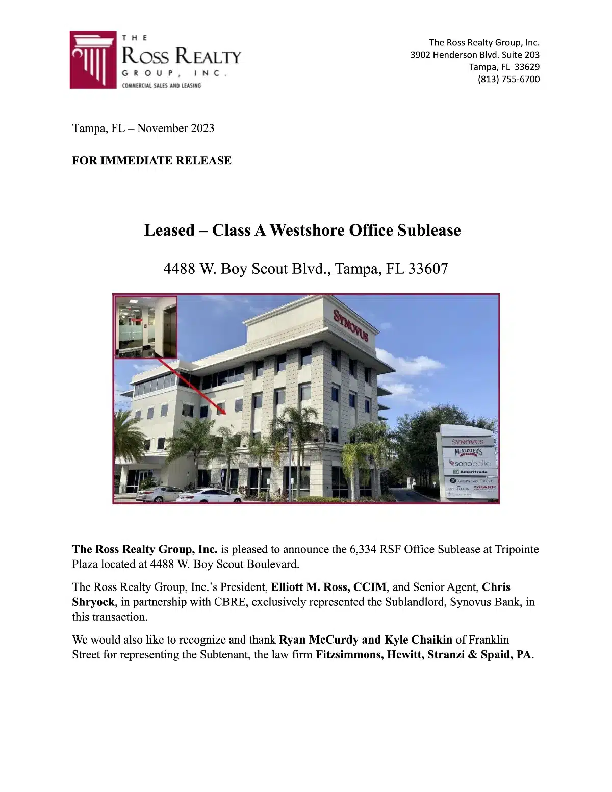 20231130 - LEASED - 4488 W. Boy Scout Blvd, Tampa FL 33607