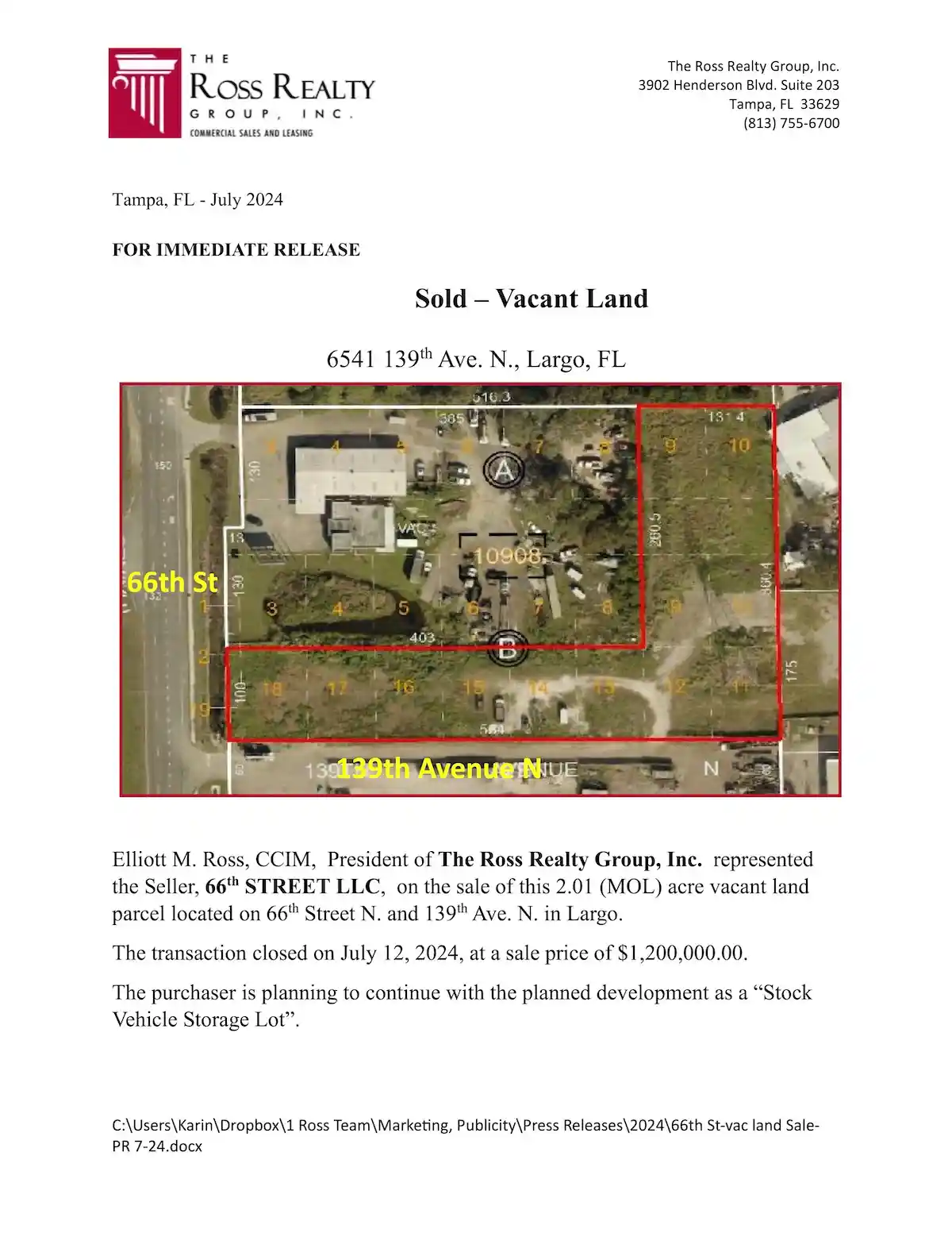 66th St-vac land Sale