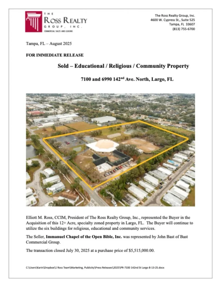 SOLD - 7100 and 6990 142nd Ave. North, Largo, FL Pg01